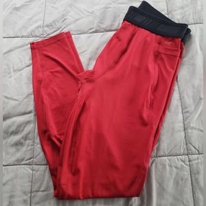 New Mens Compression Pants Red Medium